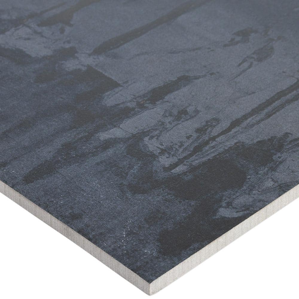 Large Dark Gray Matte Porcelain Rectified Floor and Wall Tile
