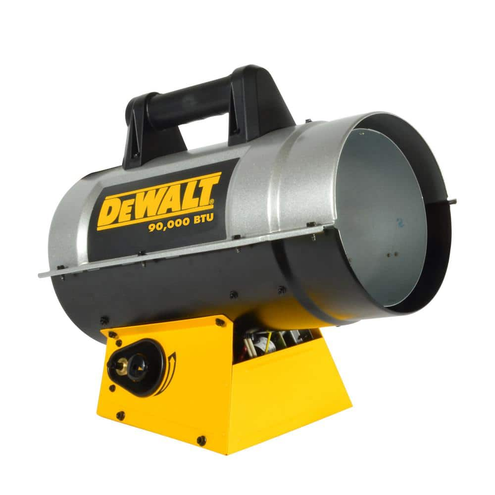 DEWALT 90,000 BTU Forced Air Propane Indoor/Outdoor Space Heater with Quiet Burner Technology