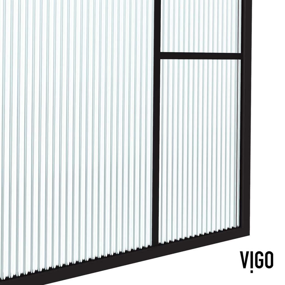 Meridian Matte Black Framed Shower Screen with Mixed Glass