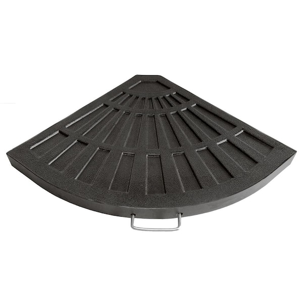 National Outdoor Living Pie Shape Black Resin Patio Umbrella Base Section