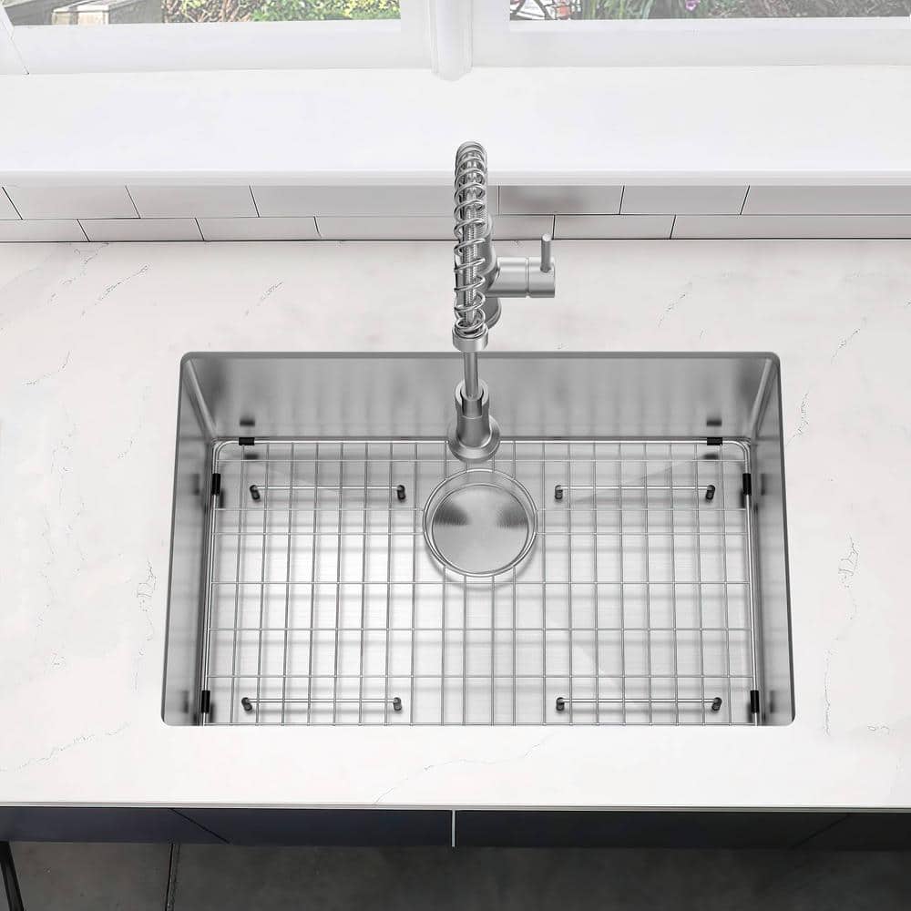 Modena 28-Inch Rectangular Stainless Steel Single Bowl Undermount Kitchen Sink