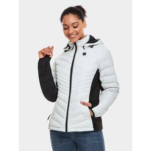 Women's X-Large White 7.38-Volt Lithium-Ion Heated Down Jacket with 90% Down Insulation and 1 Upgraded Battery Pack