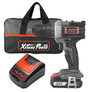 20-Volt Max Li-Ion Brushless Cordless 1/2 in. Drill Driver Screwdriver with 2 Ah Battery and Bag