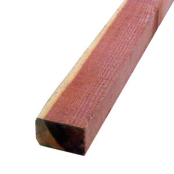Mendocino Forest Products 1-3/8 in. x 1-3/8 in. x 35 in. Redwood Double Bevel End
