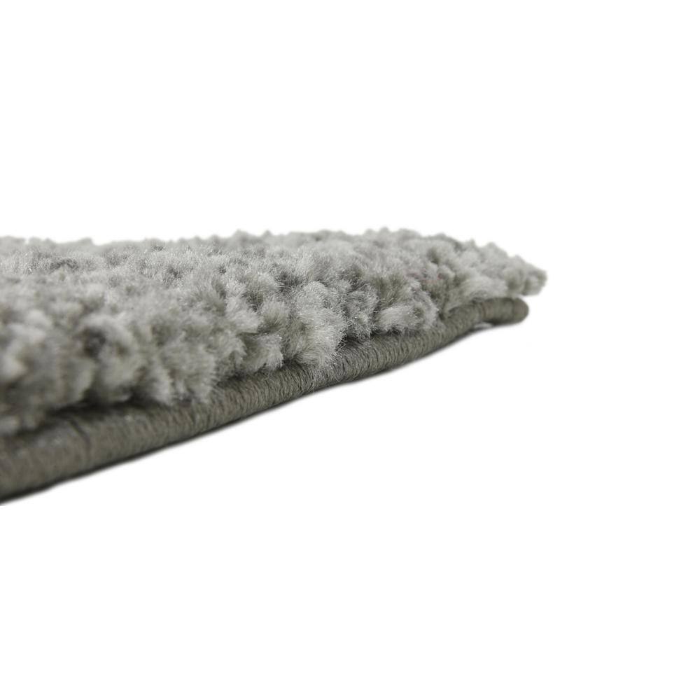 Gray 9' x 12' Rectangular Stain-Resistant Synthetic Rug