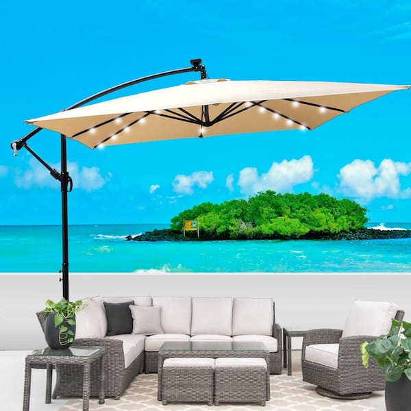 amazon red and white patio umbrella Amazon.com : Northlight Striped Outdoor Macrame Boho Beach Market Umbrella  with Tiltt- 6.5'