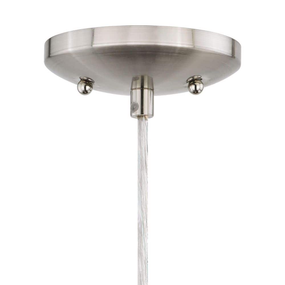 Milano Satin Nickel Mini Pendant with Hand-Blown Glass
