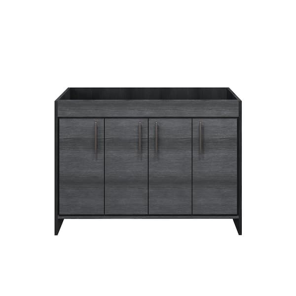 VOLPA USA AMERICAN CRAFTED VANITIES Villa 48 in. W x 18 in. D Bath Vanity Cabinet Only in Black Ash