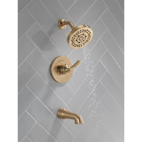 Delta Faryn Gold Single-Handle 5-Spray Tub and Shower Faucet in