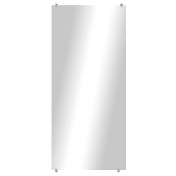 Unbranded Modern Rustic (72in. W x 26.5in. H) Frameless Rectangular Wall Mirror with Clear Clips