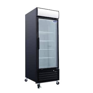 27 in. 19.3 Cu. Ft. Commercial Merchandiser Auto / Cycle Defrost Upright Freezer in Black with Glass Door and LED Panel