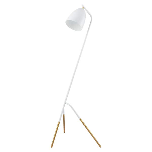 Eglo Westlinton in. Floor Lamp with White Metal Shade - The Home Depot