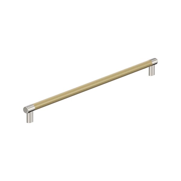 Amerock Esquire 24 in. (610 mm) Center-to-Center Polished Nickel/Golden Champagne Appliance Pull