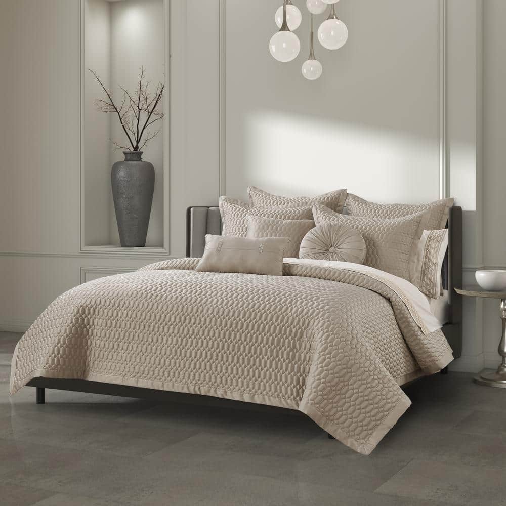 Pebble Satin Quilted 20" Square Decorative Throw Pillow