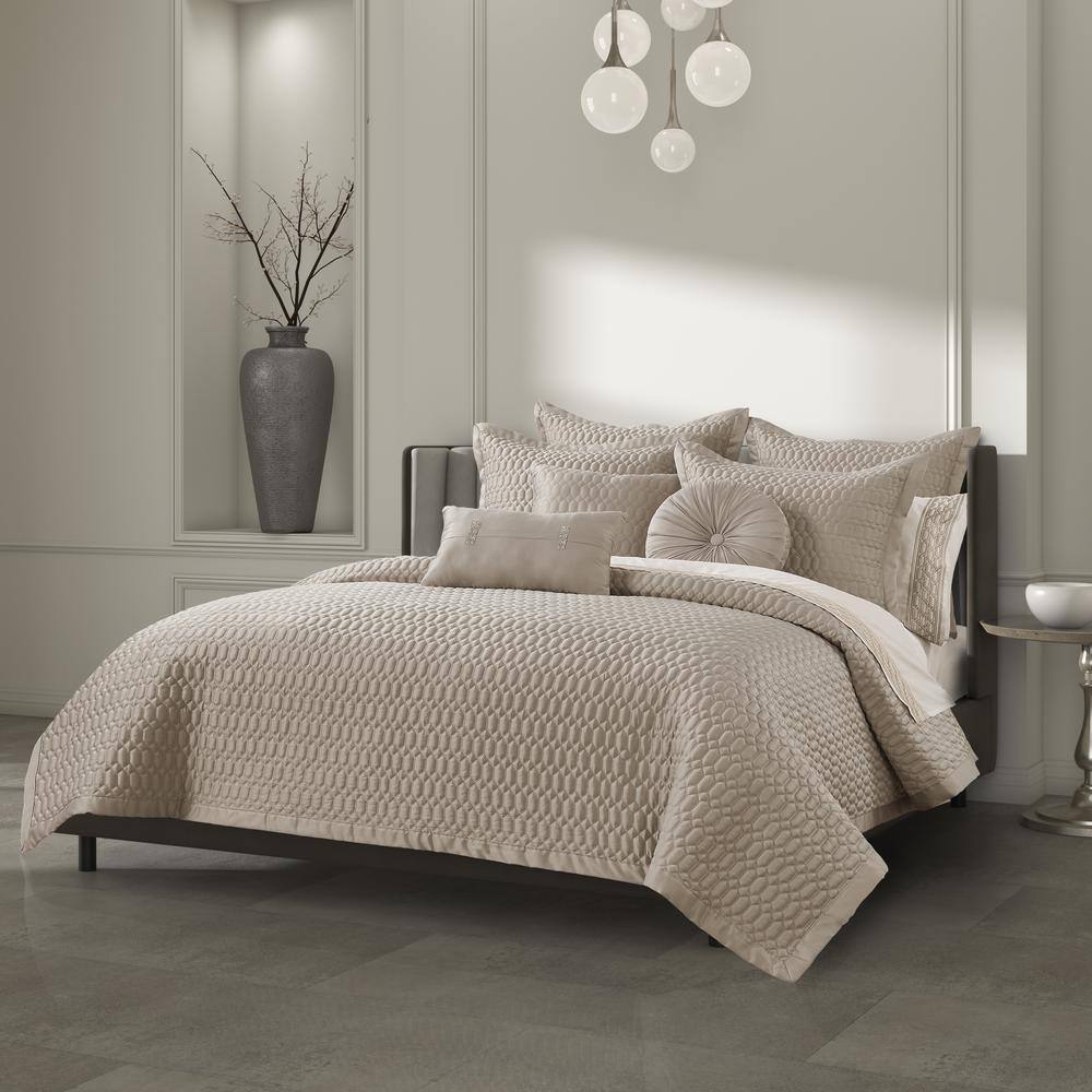 Pebble Satin Quilted Boudoir Decorative Throw Pillow