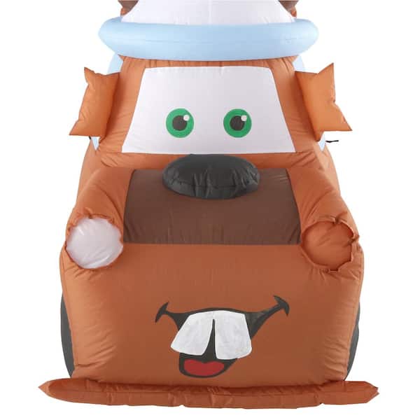 Unbranded - 5 ft. Airblown Inflatable Lighted Mater with Reindeer Hat and Present