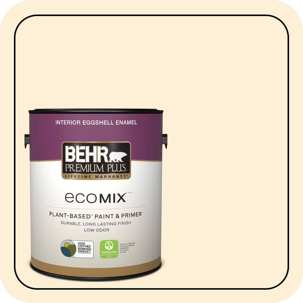 1 gal. #310A-1 Ivory Invitation Eggshell Enamel EcoMix Plant-Based Interior Paint & Primer price history on PriceWatchPro