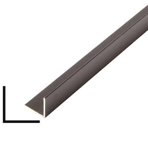 AT 008 3/4 in. D x 3/4 in. W x 96 in. L Metal Mira Black Outside Corner Moulding