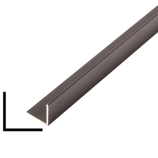 Alexandria Moulding 3 4 In X 96 Metal Mira Black Outside Corner At008 Am096c01 The Home Depot - Wall Corner Trim Home Depot