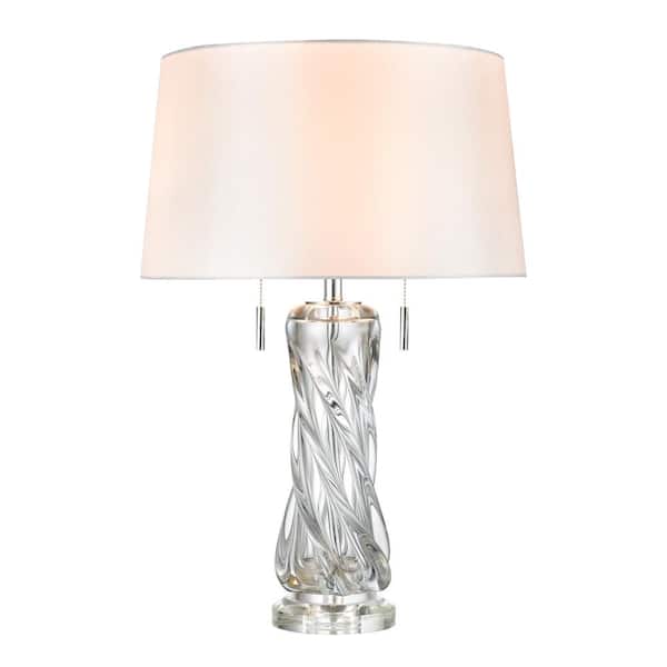 Titan Lighting Wade 24 in. Clear Table Lamp