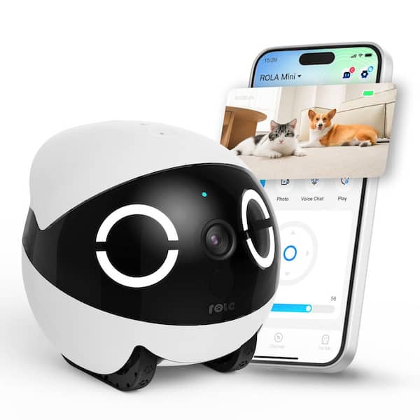 ROLA Mini 2K QHD camera and up to 25 Days Battery Life, Built-in Call Button with 2 way voices, with Smart Play