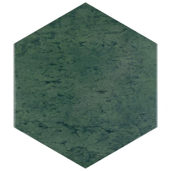 Merola Tile Capri Hex Oliva 8 in. x 7 in. Porcelain Floor and Wall Take ...