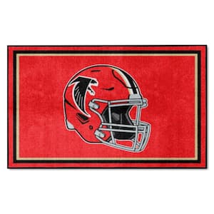 Atlanta Falcons Red 4 ft. x 6 ft. Plush Area Rug