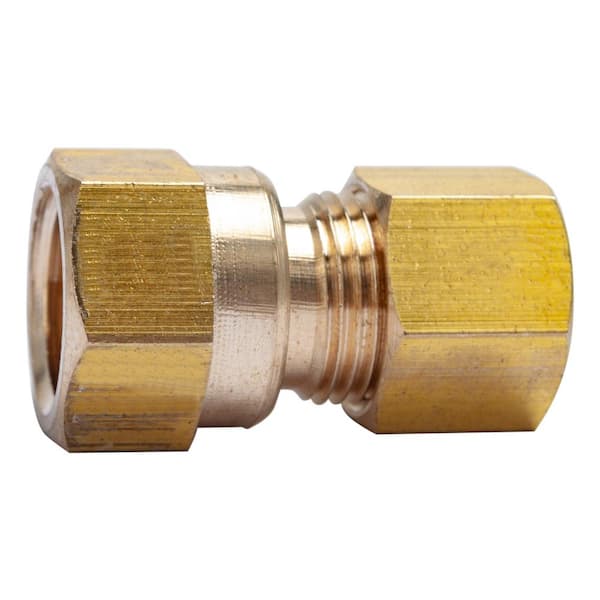 LTWFITTING 5/16 in. O.D. Comp x 1/4 in. FIP Brass Compression Adapter  Fitting (5-Pack) HF665405 - The Home Depot