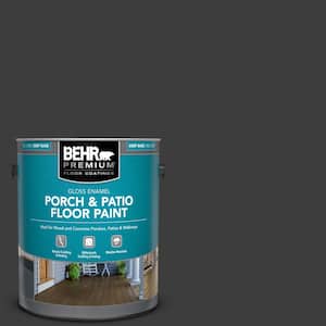 1 gal. #PPF-59 Raven Black Gloss Enamel Interior/Exterior Porch and Patio Floor Paint