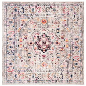 Madison Gray/Blue 9 ft. x 9 ft. Square Area Rug