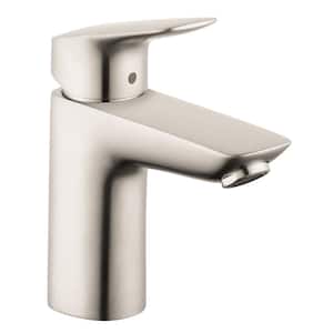 Logis Single Handle Single Hole Bathroom Faucet in Brushed Nickel