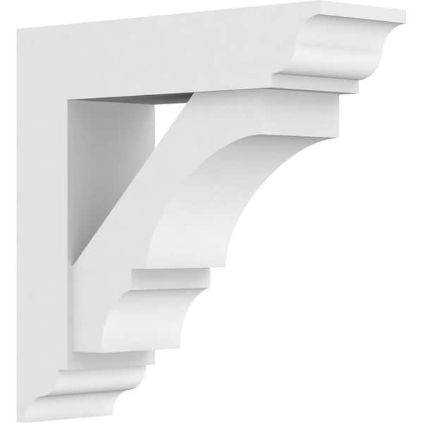Ekena Millwork Standard Balboa 5 in. W x 16 in. H x 16 in. D Signature Urethane Polyurethane Bracket With Traditional Ends