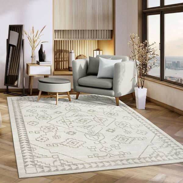 Concord Global Trading Nizza Collection Dakota Ivory 8 ft. x 10 ft