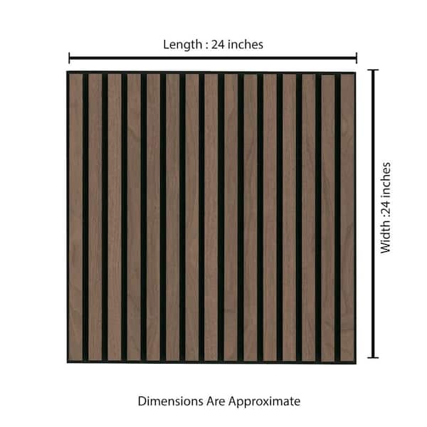 MSI Harmony Sable Mixed Wood Sound Absorbing Acoustic Panel 24 in