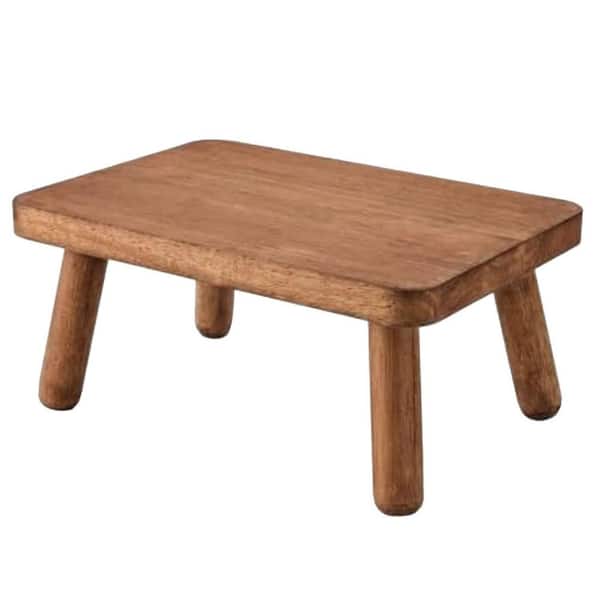 Wooden 6.3 High Step Stool Anti-Slip Heavy Duty Stepping Stool Versatile for Kitchen Office Bedroom Garden Bathroom