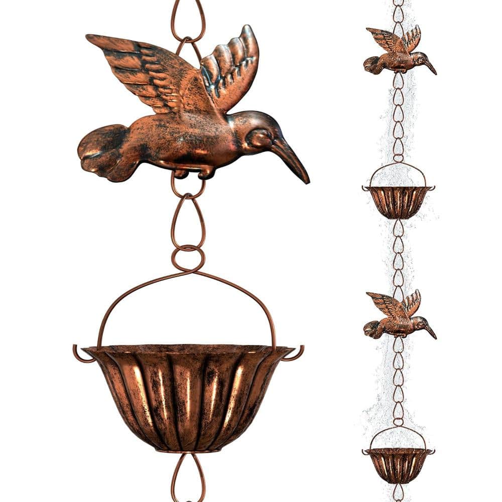 8.8 ft Rain Chain Smooth Water Flow Bronze 6-Piece price history on PriceWatchPro