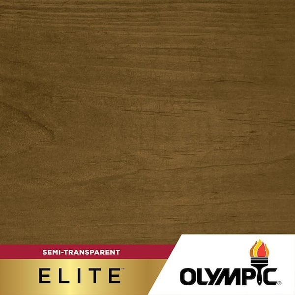 Olympic Elite 1 gal. ST-2016 Light Mocha Semi-Transparent Exterior Stain and Sealer in One