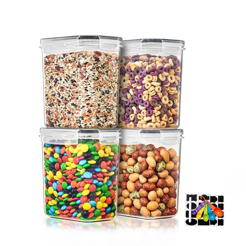 Airtight Food Storage Containers with Locking Lids-4 Pack (1.6 l /54.10 oz.