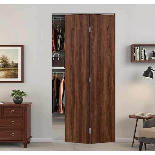 CALHOME 36 in. x 82 in. x 3/4 in. Solid Core Dark Walnut Composite