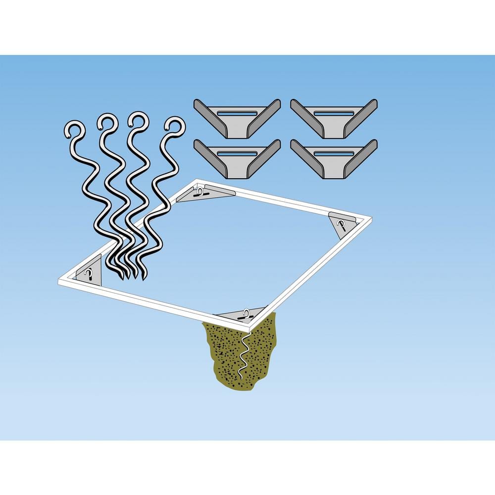 Steel Corkscrew Earth Anchor Kit for Sheds