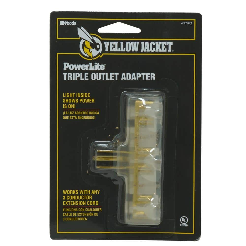 15 Amp Extension Cord Multi-Outlet (3) Power Light Plug Adapter price history on PriceWatchPro