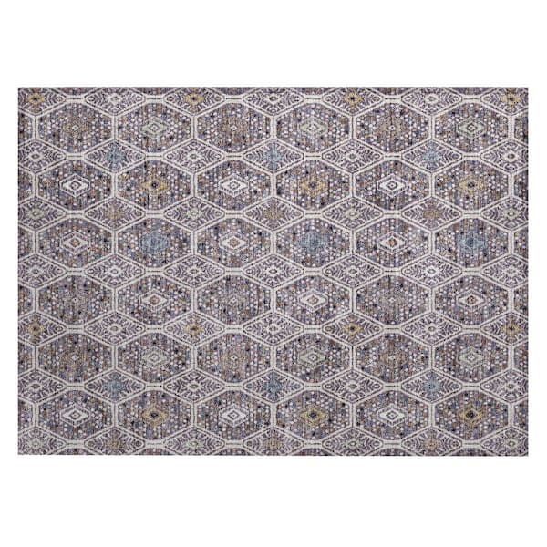 Chantille Machine Washable Indoor/Outdoor Abstract ACN2471 Linen 2 ft. x 3 ft. Accent Rug