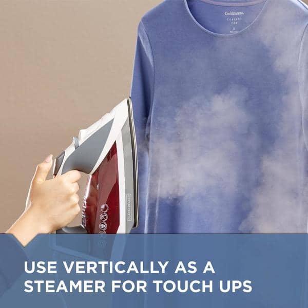 Vitessa Advanced Red and White Steam Iron with Nonstick Soleplate