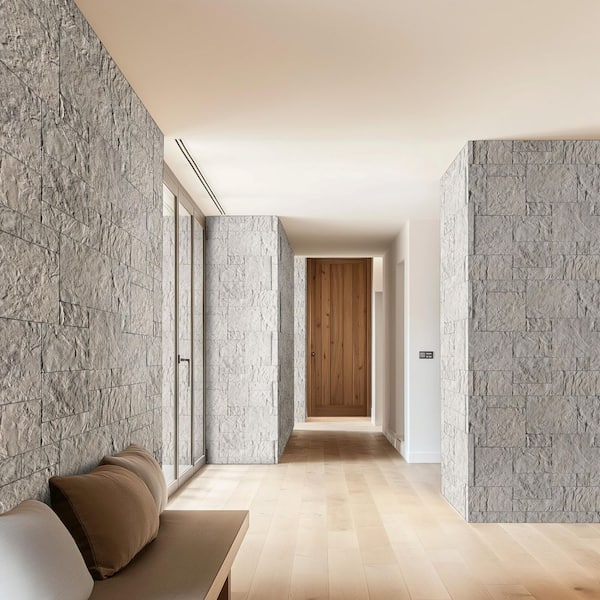 Terrana Cottonwood White 16 in. x 12 in. Natural Finish Cement Stone Look Wall Tile (6.5 sq. ft./Case)