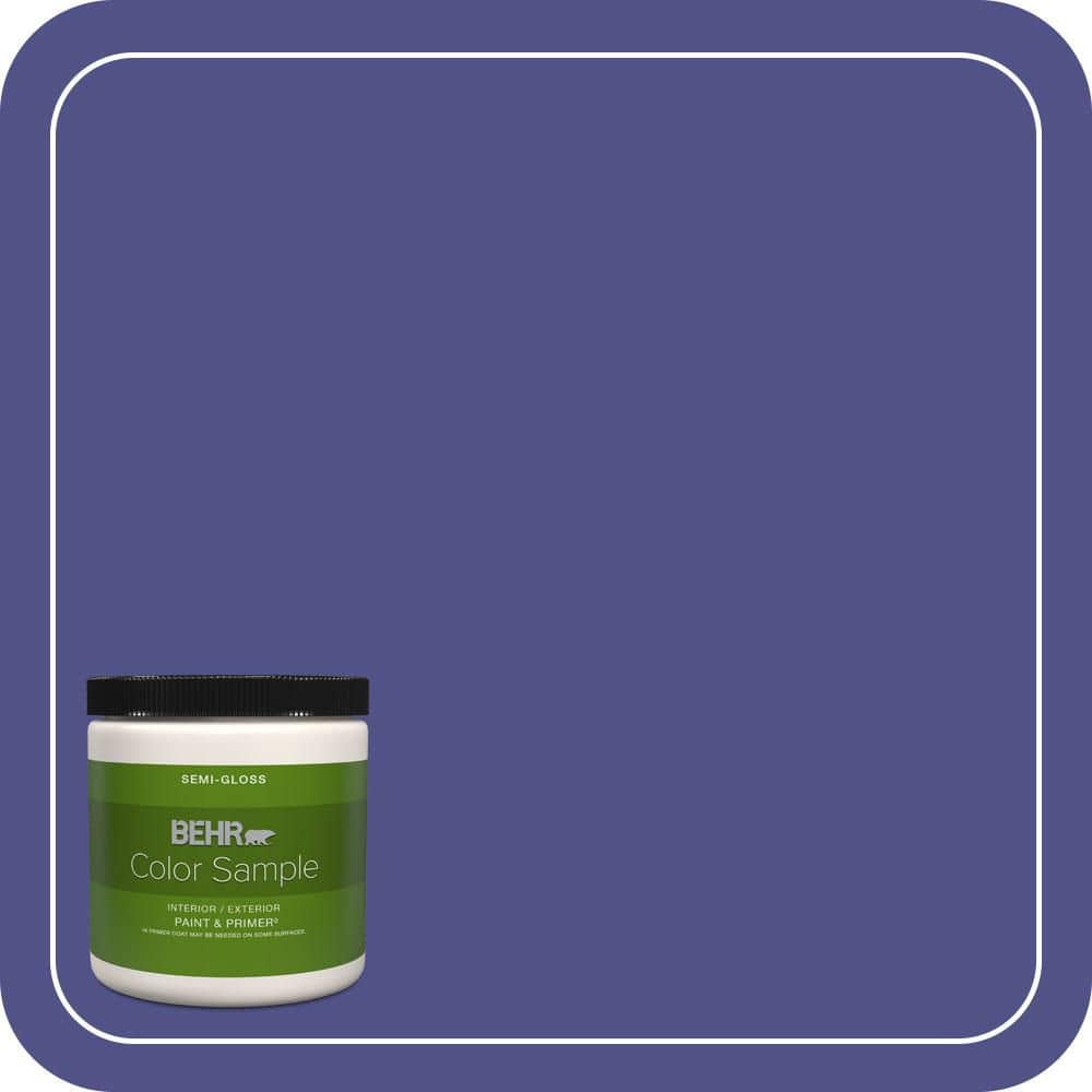 Pince Color BEHR PREMIUM PLUS 8 oz. #P550-7 Purple Prince Semi-Gloss Interior ...