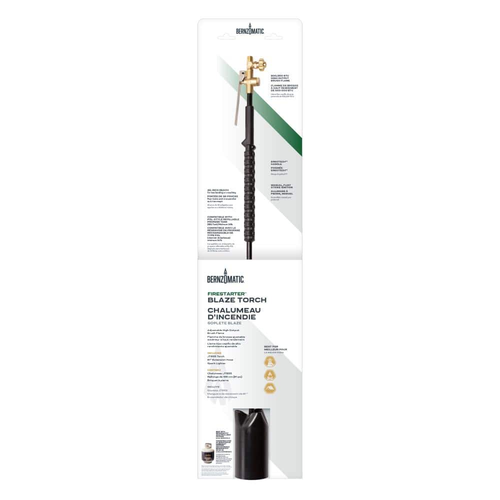 Adjustable Wide Brush Flame Propane Torch with Ergonomic Handle