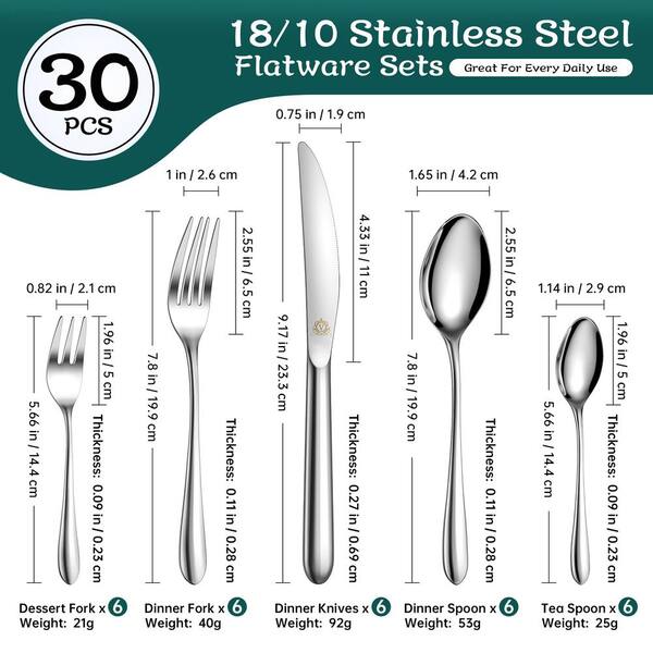 1set Knife, Fork And Spoon Set, Portable Eating Utensils For Cake, Salad  And Dessert, Pp Material