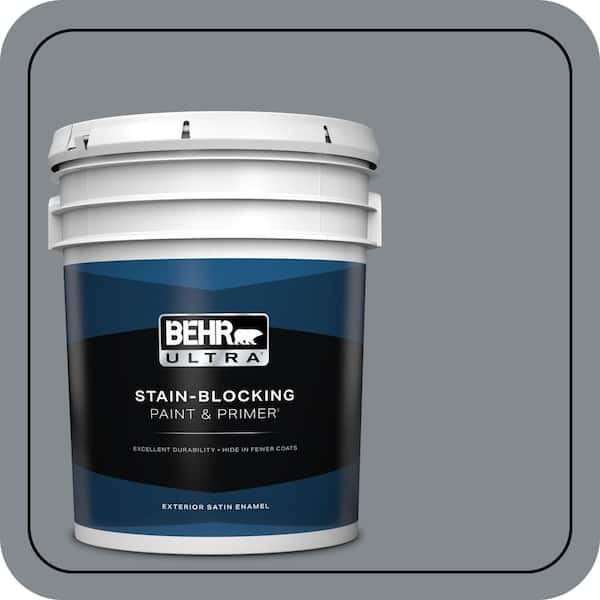 BEHR ULTRA 5 gal. #PPU26-21 Overcast Satin Enamel Exterior Paint & Primer