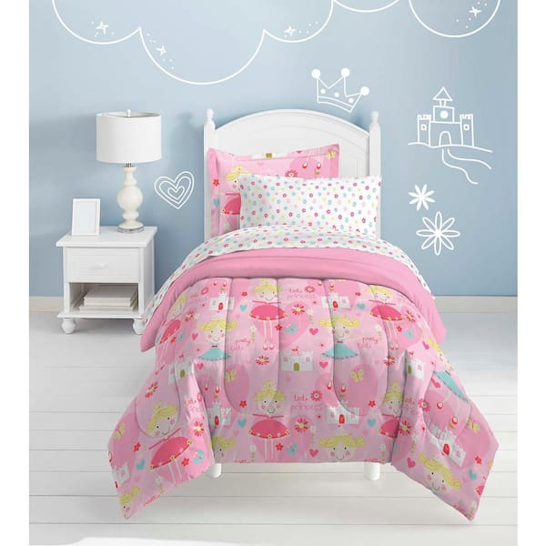Pink Twin Comforter Set 2a748901mu, Pink Twin Bed Comforter
