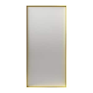 72 in. W x 36 in. H Rectangular Aluminum Framed Wall Bathroom Vanity Mirror in Brushed Gold